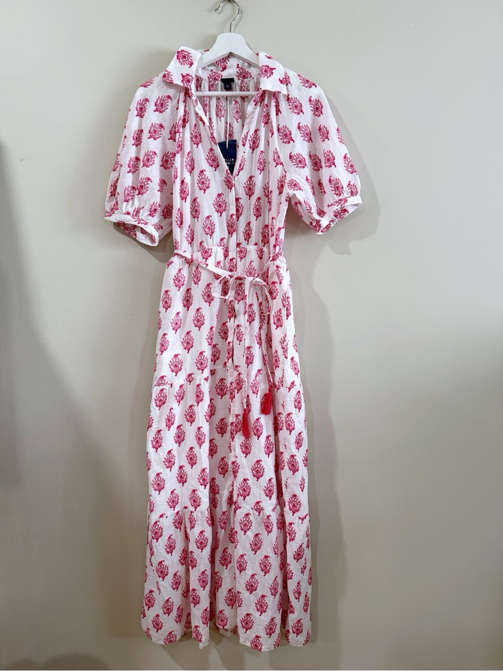 Roller Rabbit x Target Women M Pink Floral Cotton Gauze Maxi Dress NWT Resort